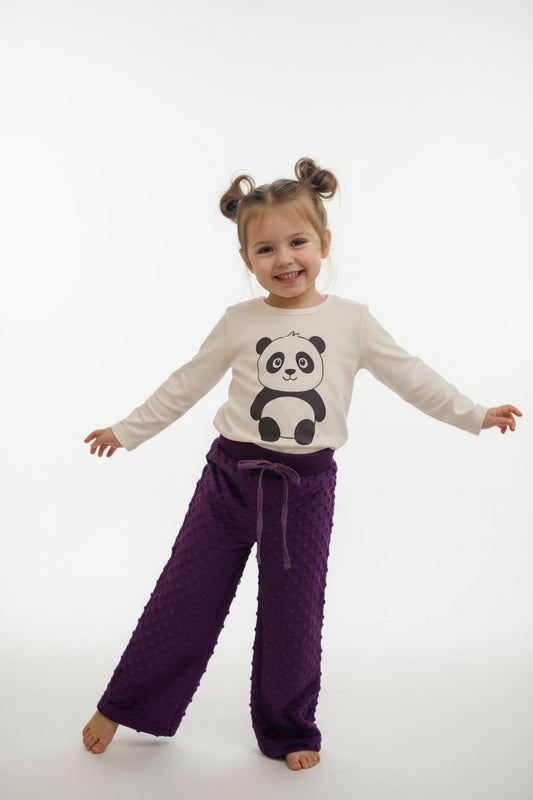Bas de Pyjama Mauve Bubble de Limeapple