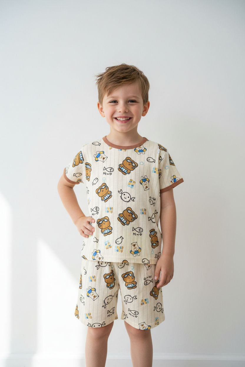 Pyjamas Ourson à la plage