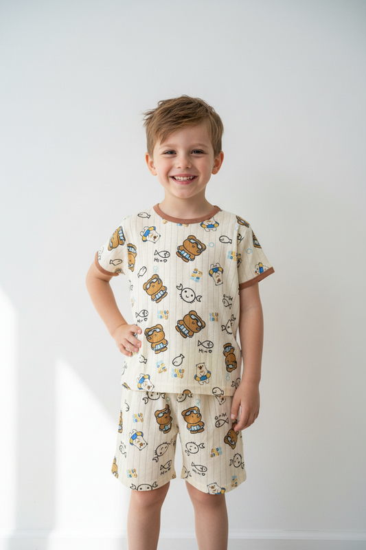 Pyjamas Ourson à la plage