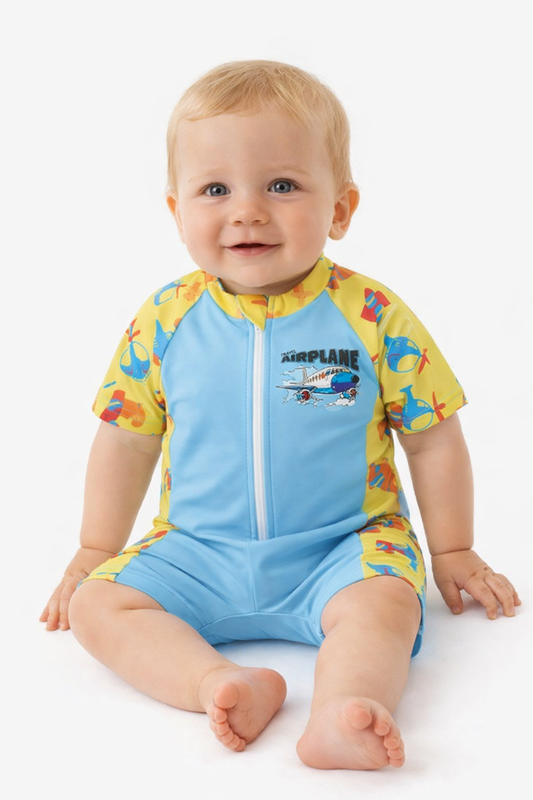 Maillot 1 pièce Petit Pilote Bleu