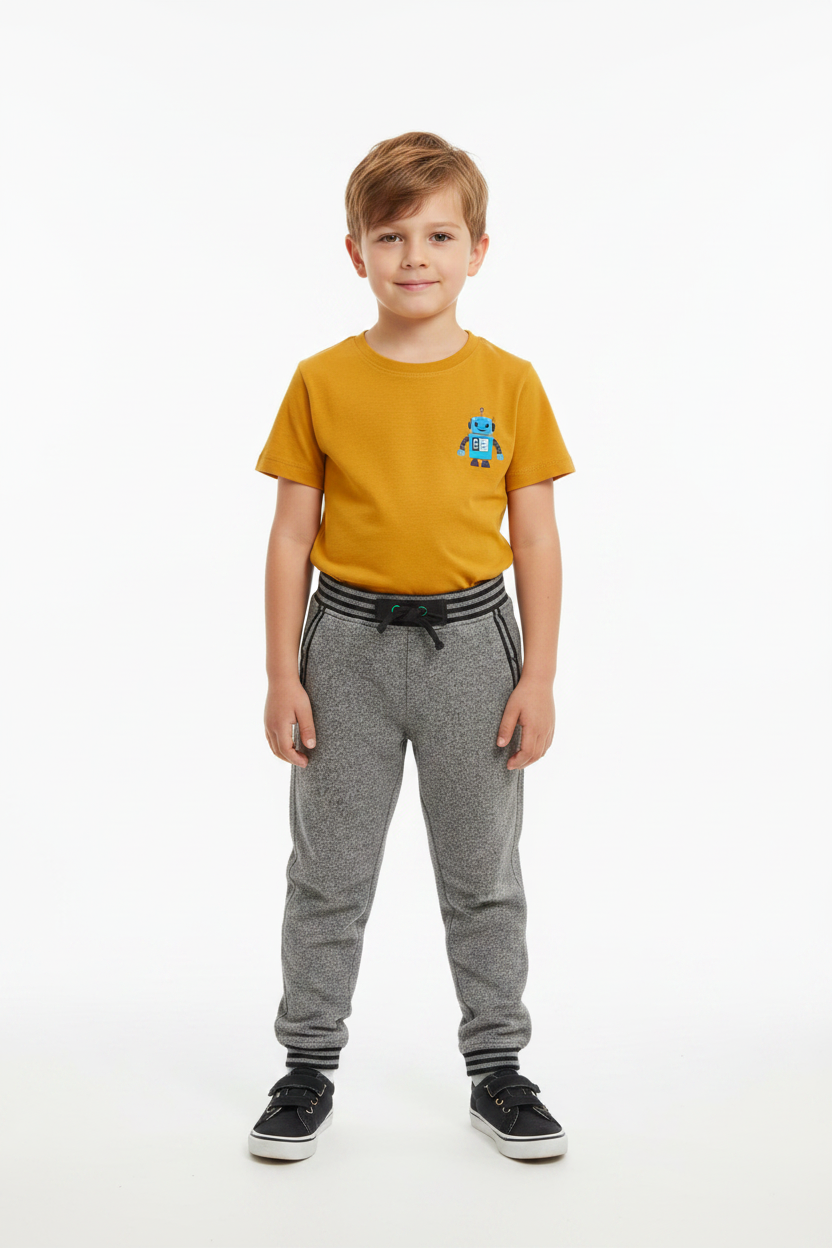 Pantalon jogger gris graphite stylé au dos