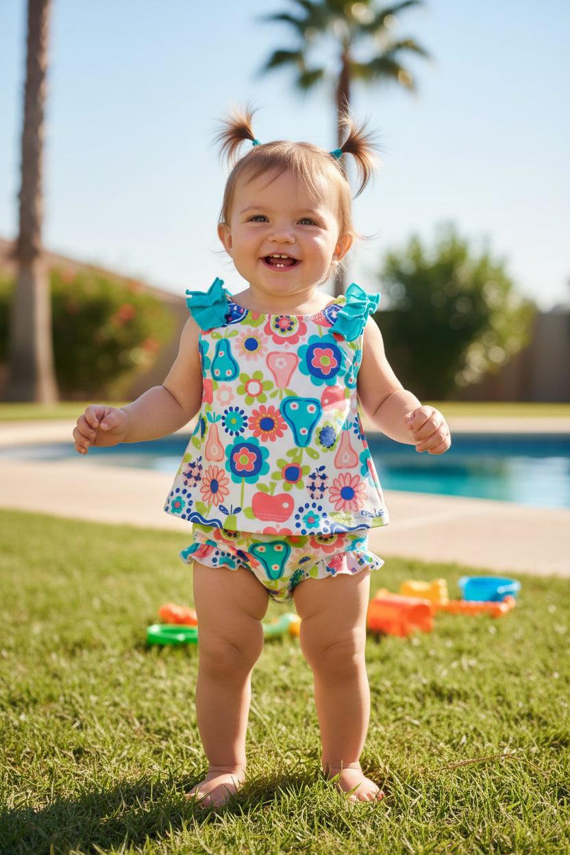 Maillot 2 pièces Pommes & Fleurs
