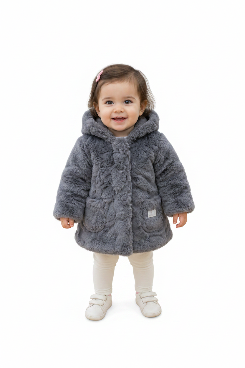 Manteau fausse fourrure Gris -Princesse des neiges
