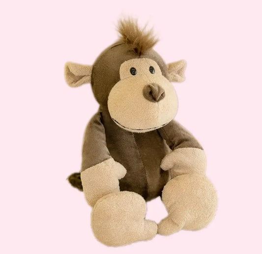 Peluche Singe – oreilles rigolotes & petite touffe de cheveux