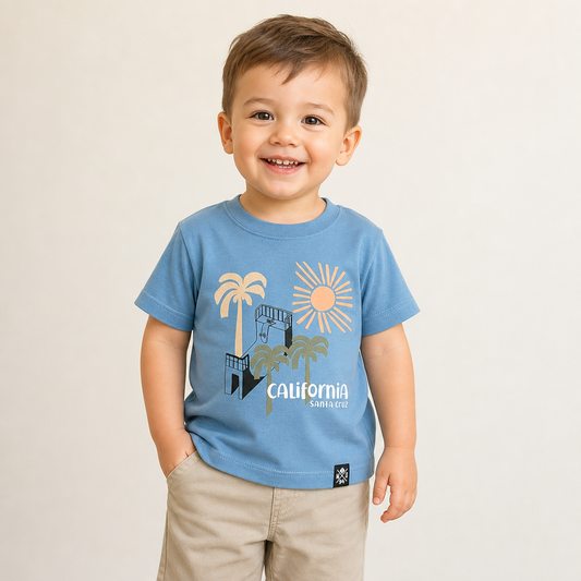 T-shirt bleu poudre