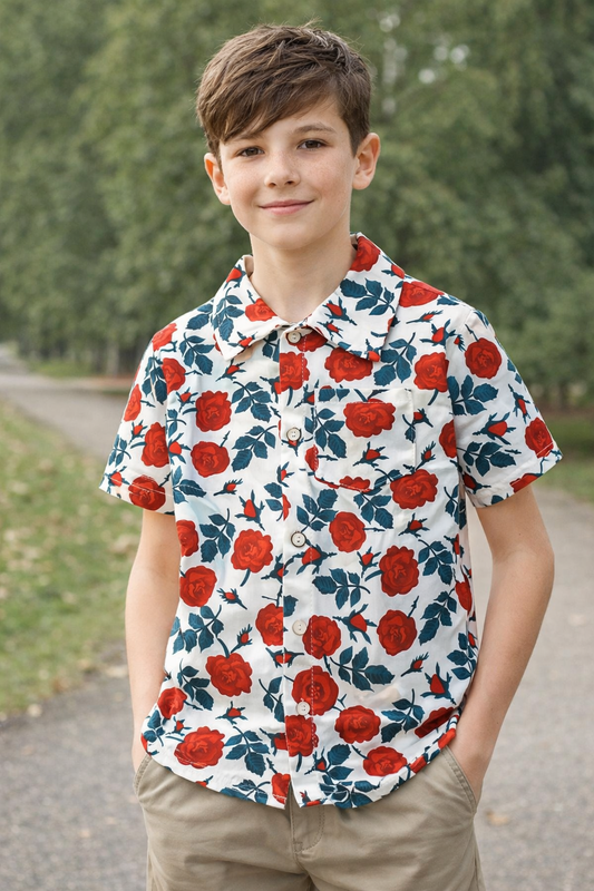 Chemise ''Rose d'été''