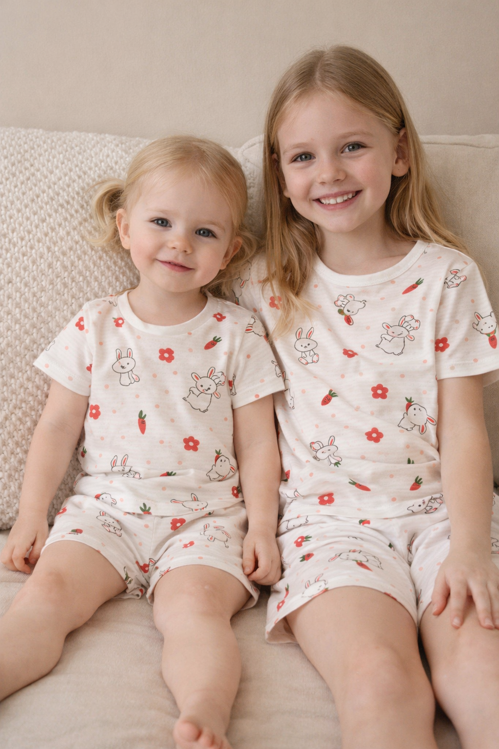 Pyjama Lapin et Fleurs