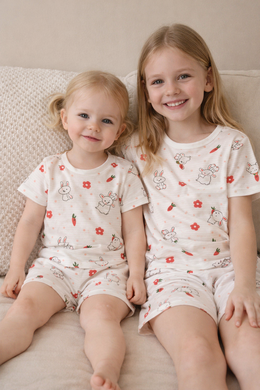 Pyjama Lapin et Fleurs