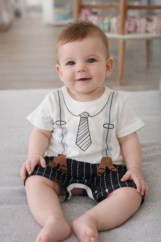 Barboteuse Petit Gentleman modèle - Cravate