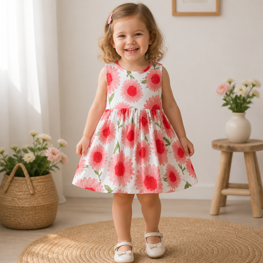 Robe Grandes Fleurs Rayonnantes