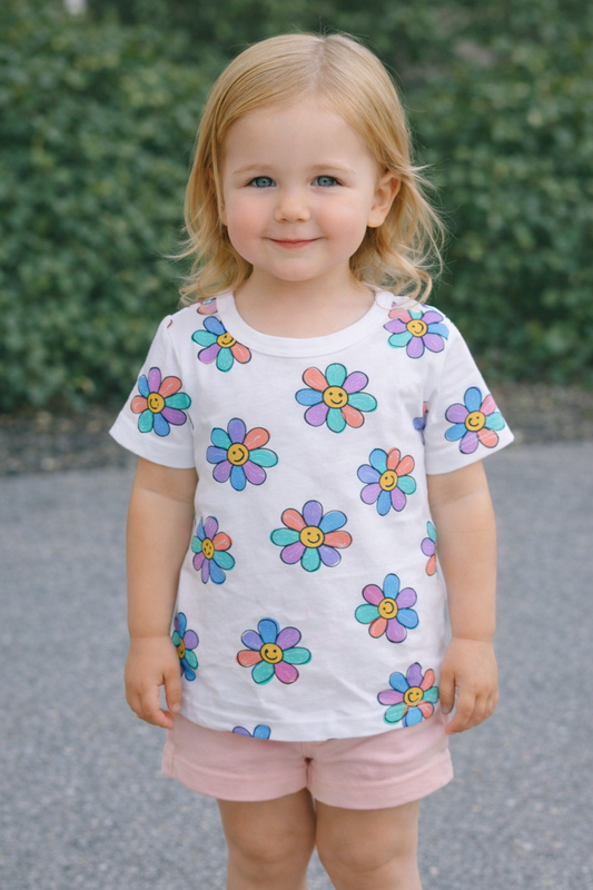 T-shirt Fleurs Sourire
