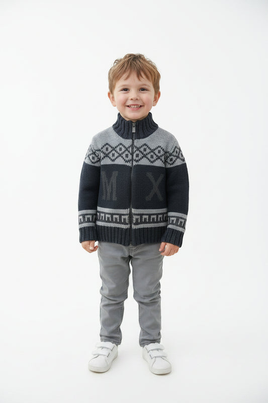 Cardigan zippé « Nordic Mix »