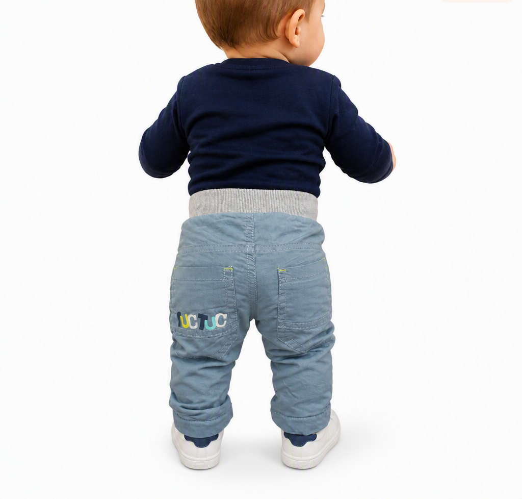 Pantalon doublé - Gris Bleu