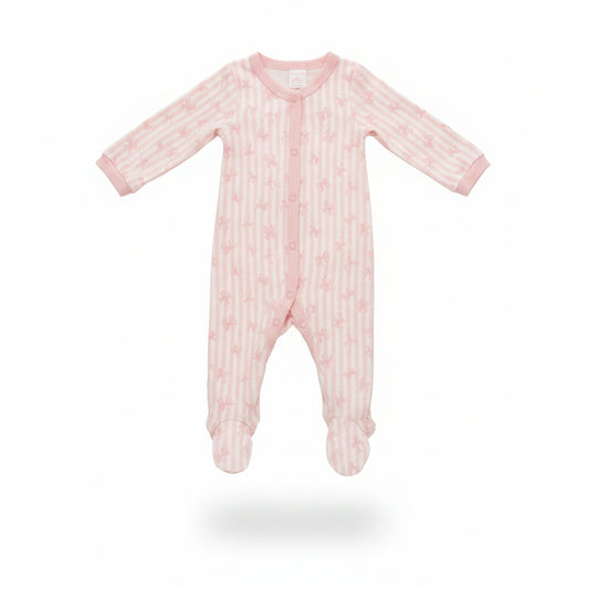 Pyjama a pied fermer  Petites Boucles Rose