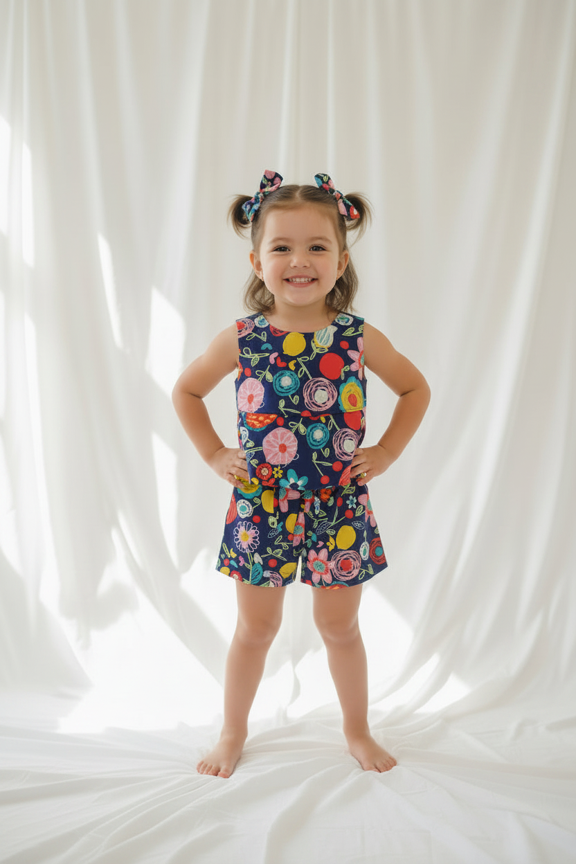 One‑piece fleuri – Volants & couleurs éclatantes