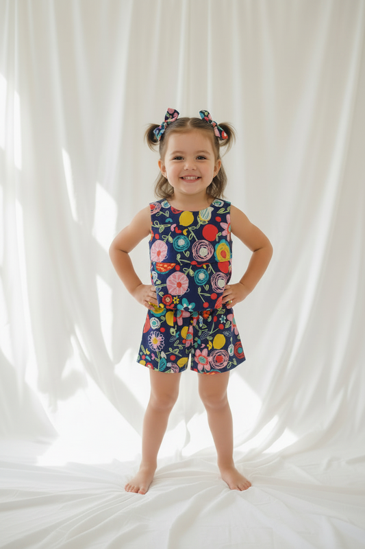 One‑piece fleuri – Volants & couleurs éclatantes