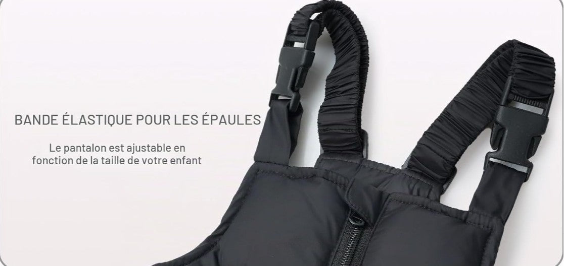 Habit de neige matelassé avec capuchon à fourrure d'oie