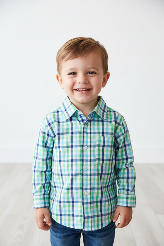 Chemise a carreaux vert