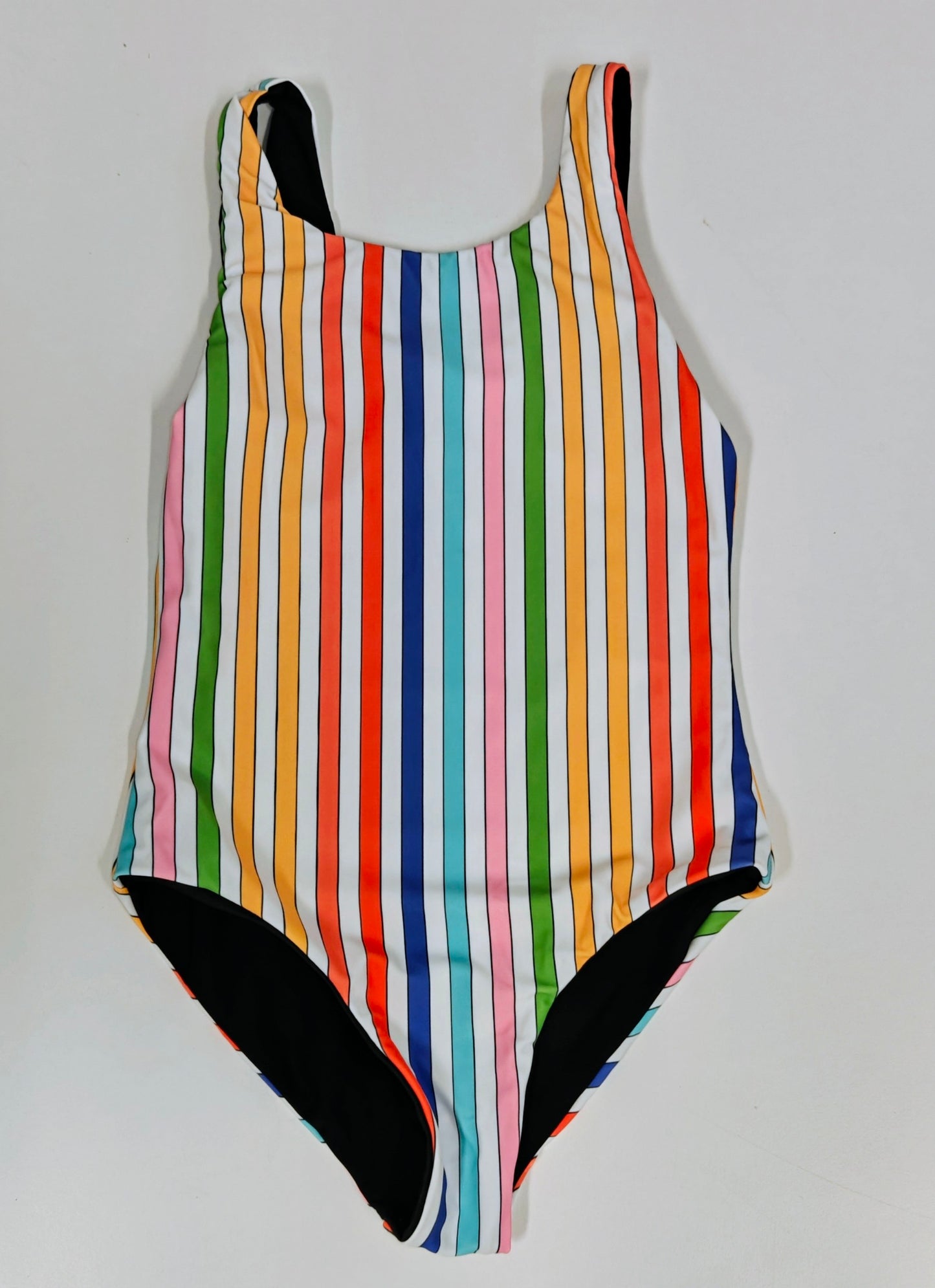 Maillot de Bain Réversibles (Noir avec Lunette / Ligné