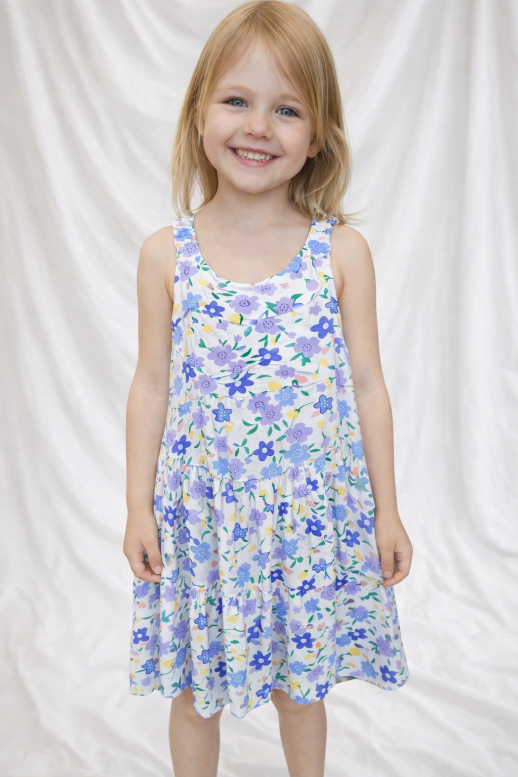 Robe fleurie mauve