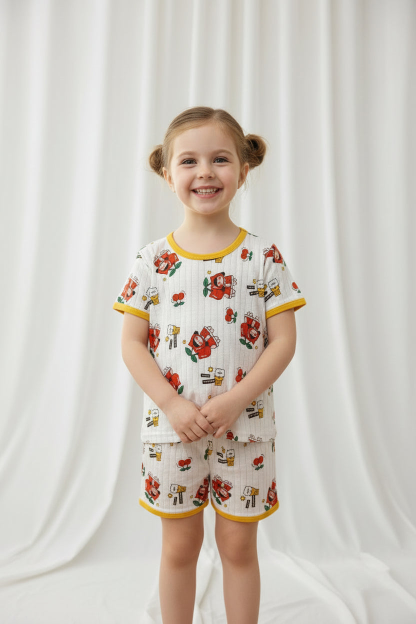 Pyjama d'été Crème Glacée à la Cerise