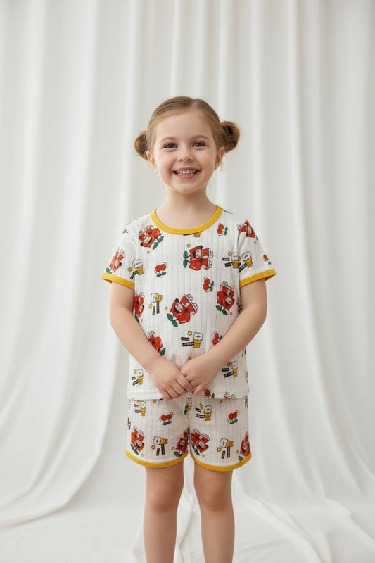 Pyjama d'été Crème Glacée à la Cerise