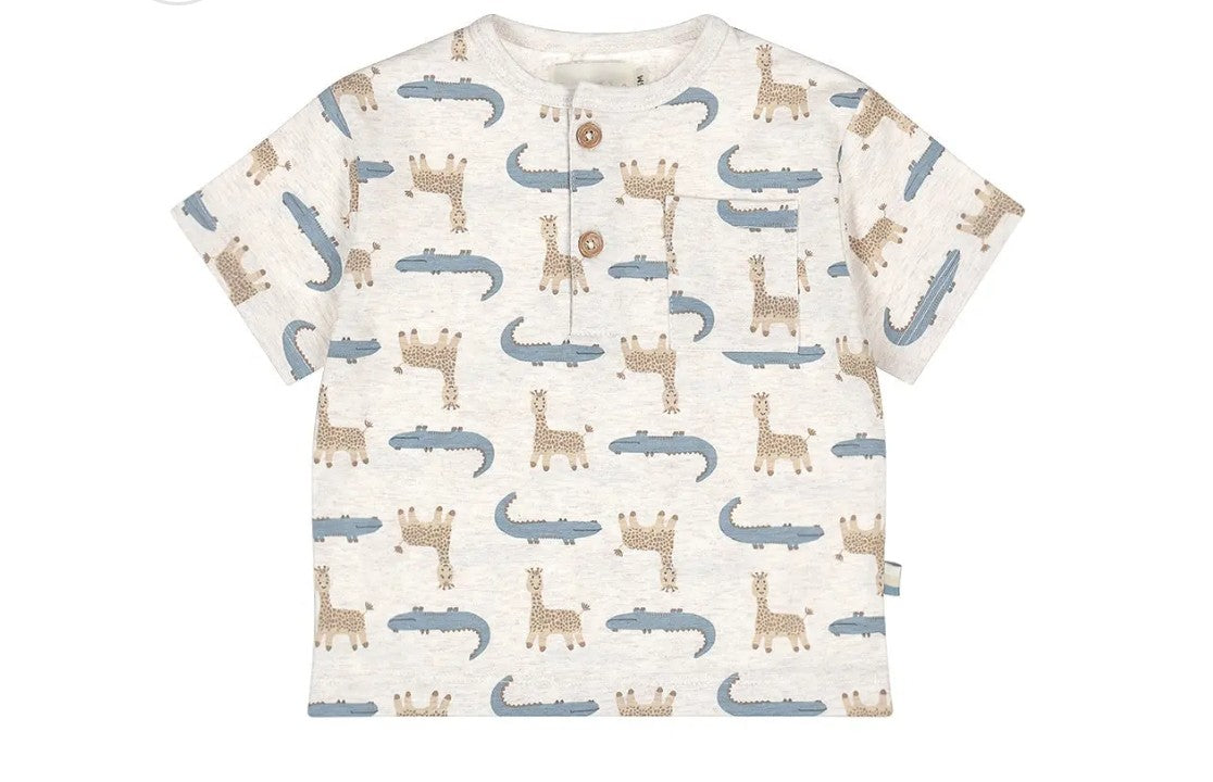 Chandail Deux Bouton motif Girafe et Crocodile - Dirkje