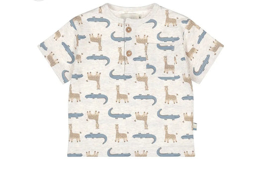 Chandail Deux Bouton motif Girafe et Crocodile - Dirkje