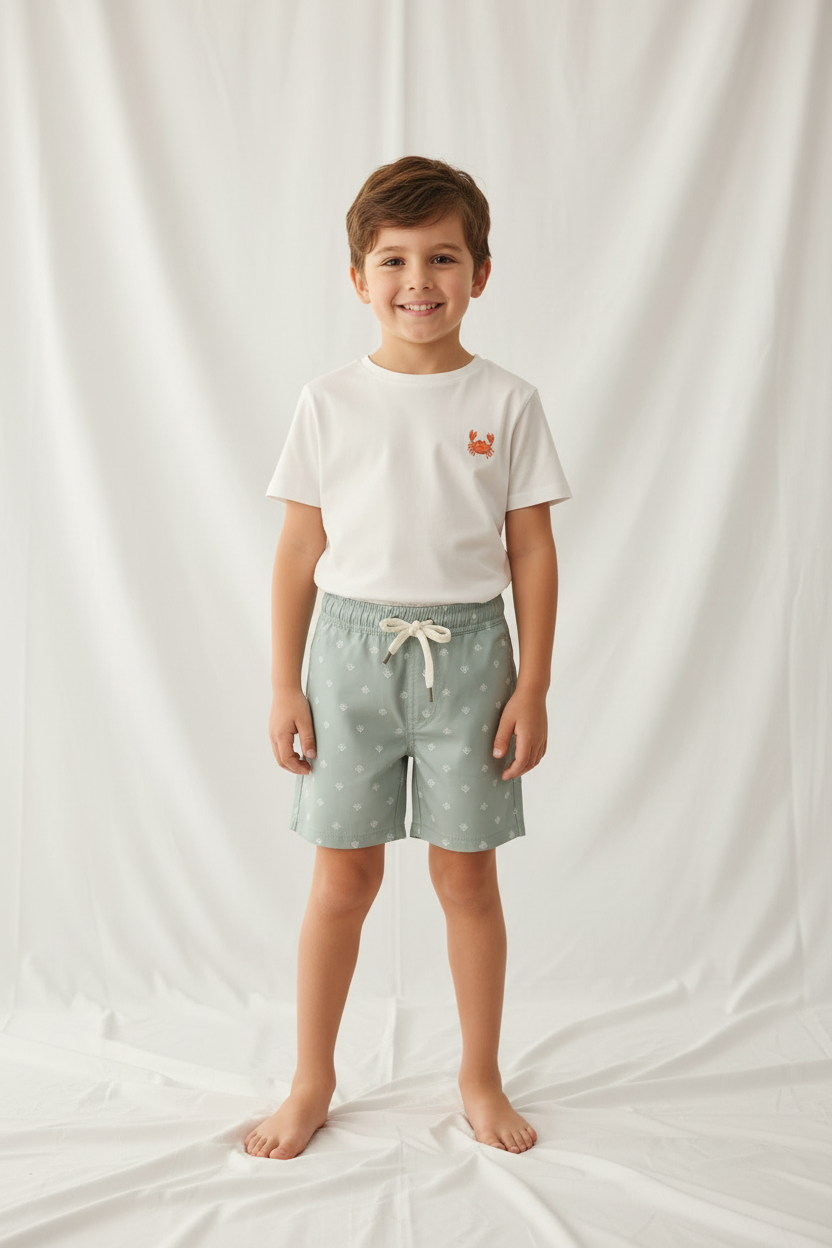 Maillot vert imprimé à flèche blanche