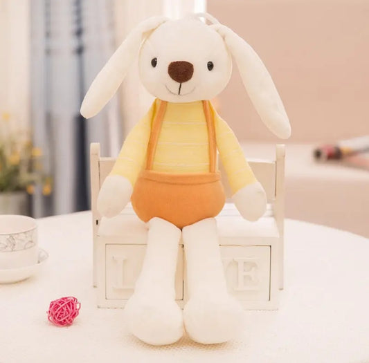 Peluche Lapin en Salopette jaune