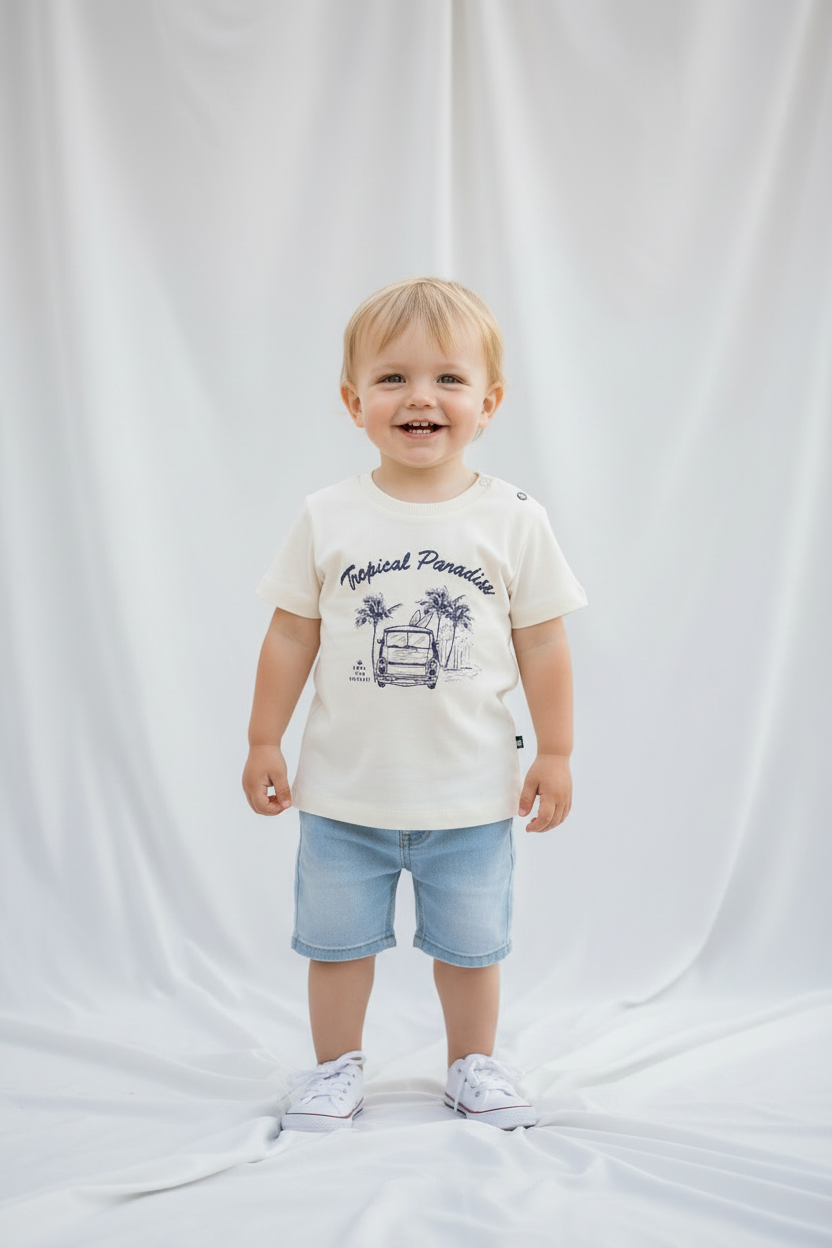 T-shirt Tropical Paradise -Dirkje