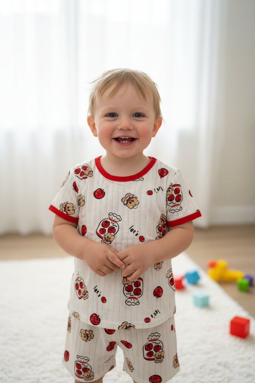 Pyjama "Cuisinons les pommes "