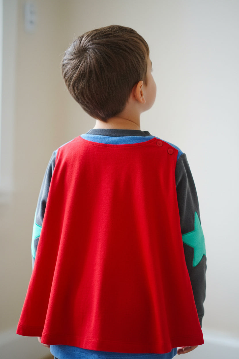 Pyjama Super‑Héros 3 pièces – avec cape détachable