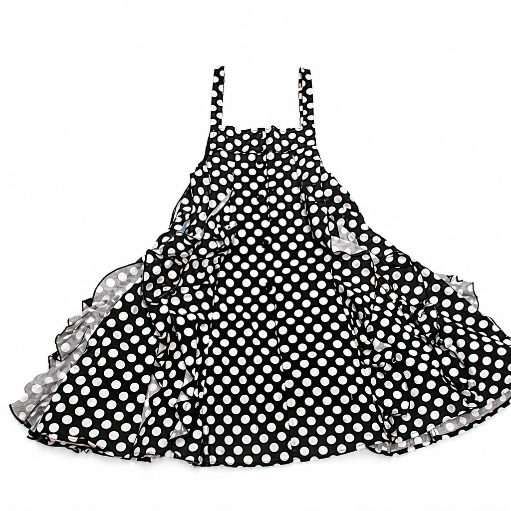 Robe a Pois Noir et Blanc