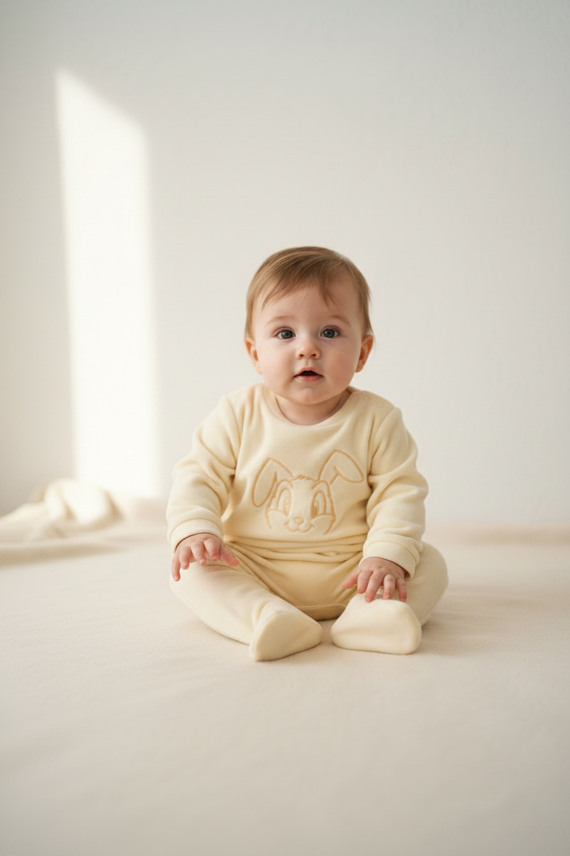 Ensemble jaune bébé “Lapinou câlin”