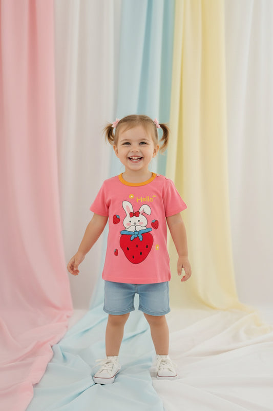 Chandail rose « Hello Bunny »