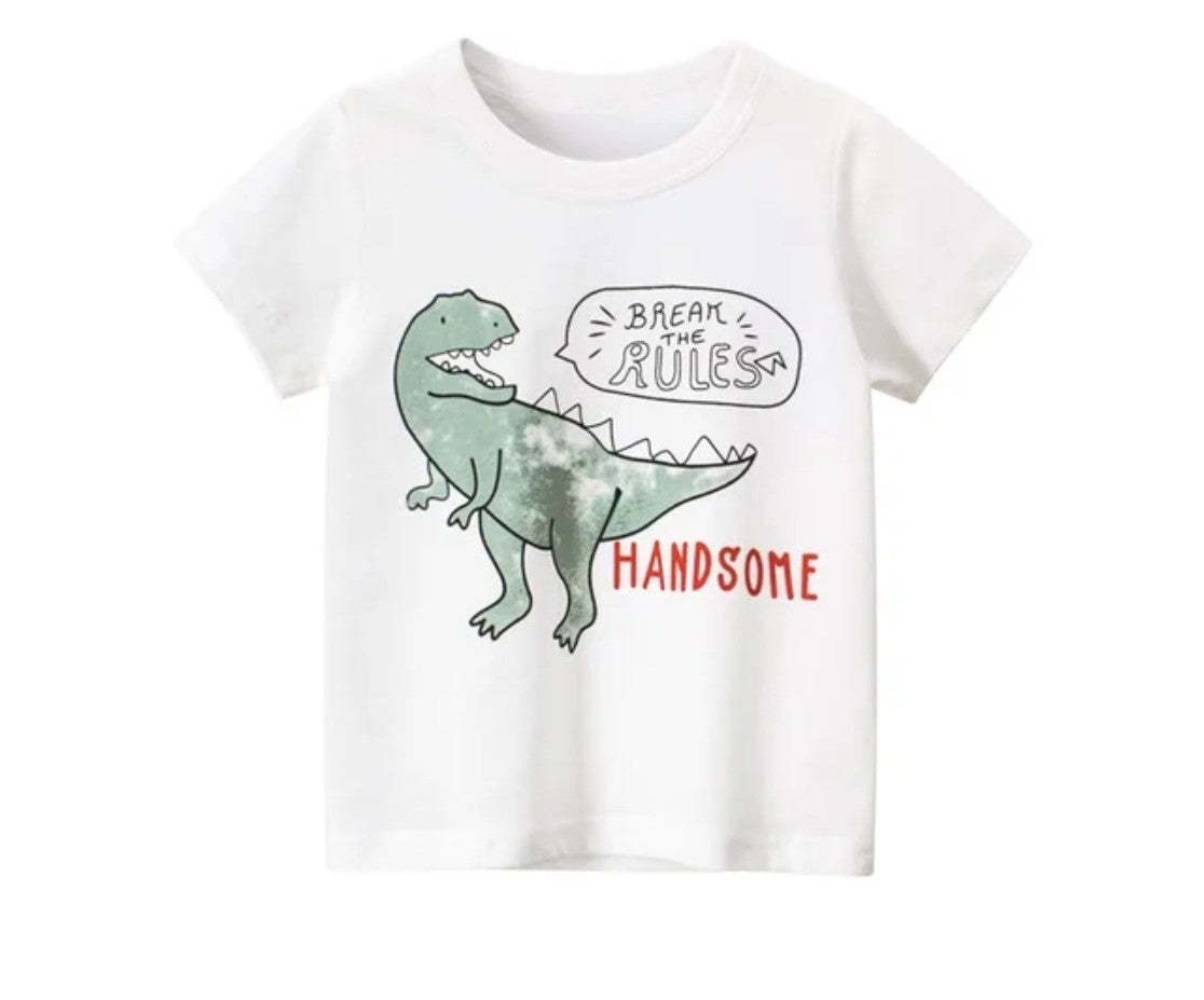 T-shirt Modèle Dinosaure Cool -Blanc