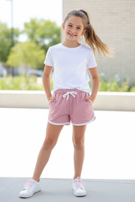 Short élastique Rose pâle