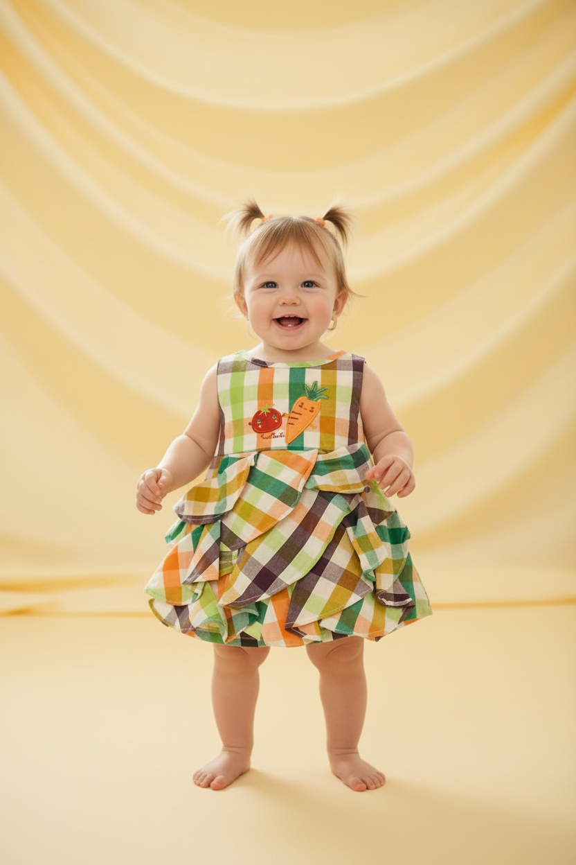 Robe Carotté a volants thème les légumes
