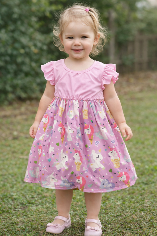 Robe Licorne Rose