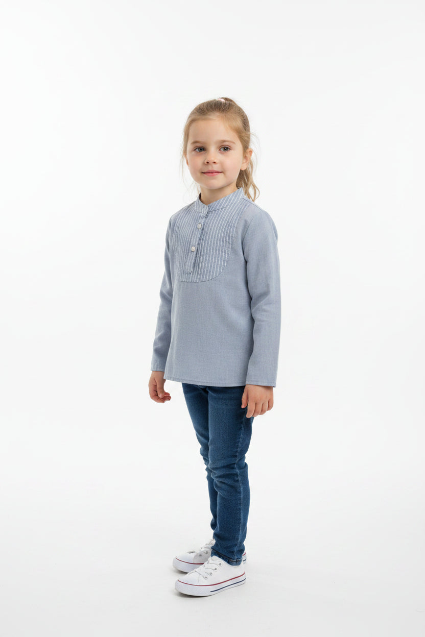 Haut noir • gris • blanc — Style premium enfant