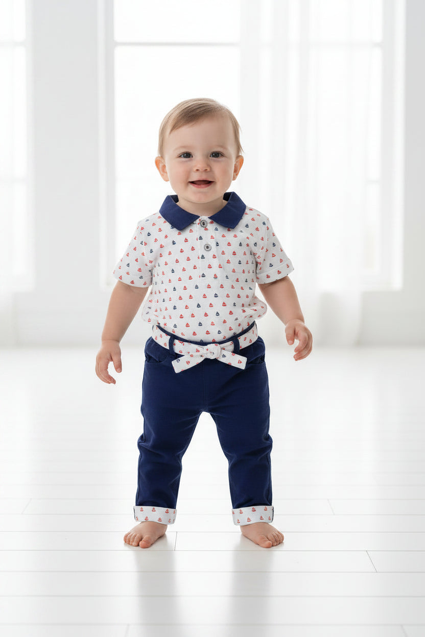 Ensemble polo et pantalon petits Bateau