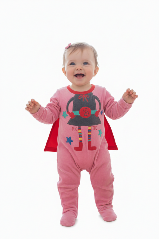 Pyjama 1 pièce Super-Girl avec cape détachable