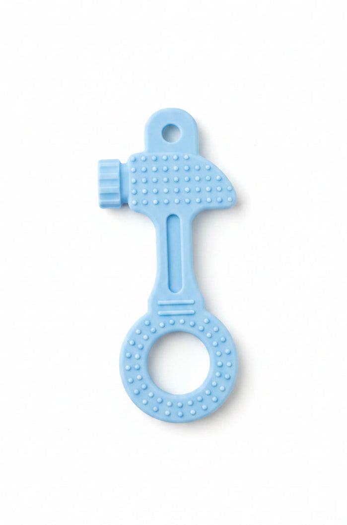 Jouet de dentition en Silicone - Marteau Bleu