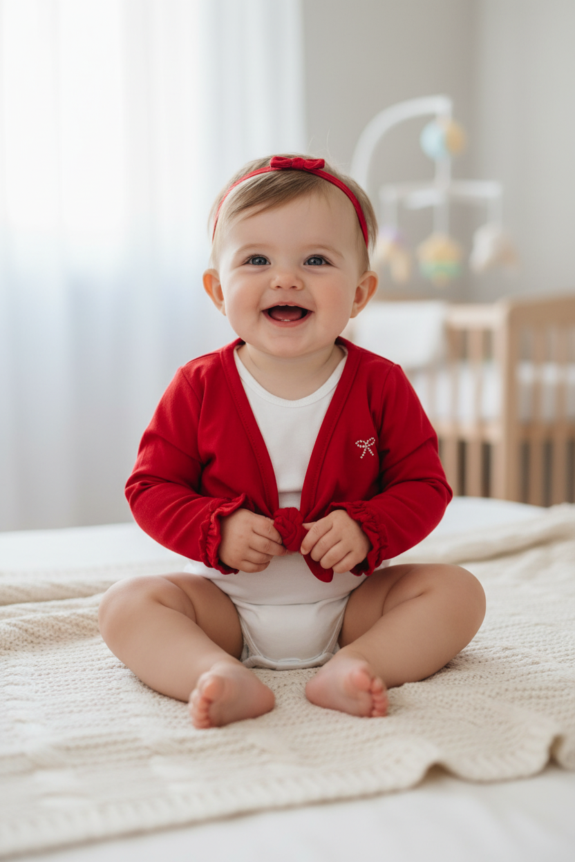 Veste rouge douce et élégante