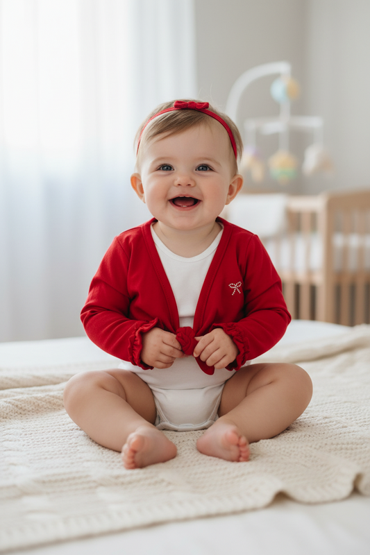 Veste rouge douce et élégante