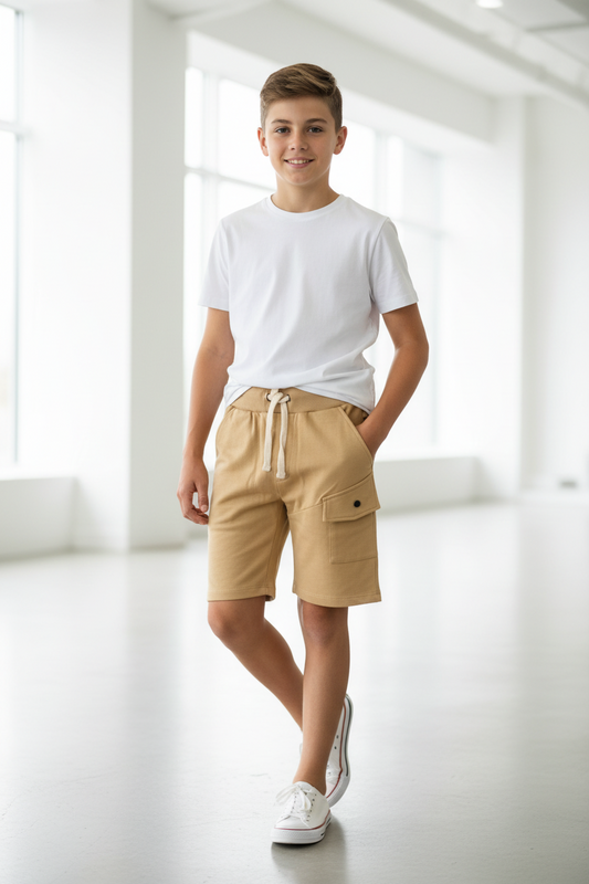 Short de jogging beigge style cargo