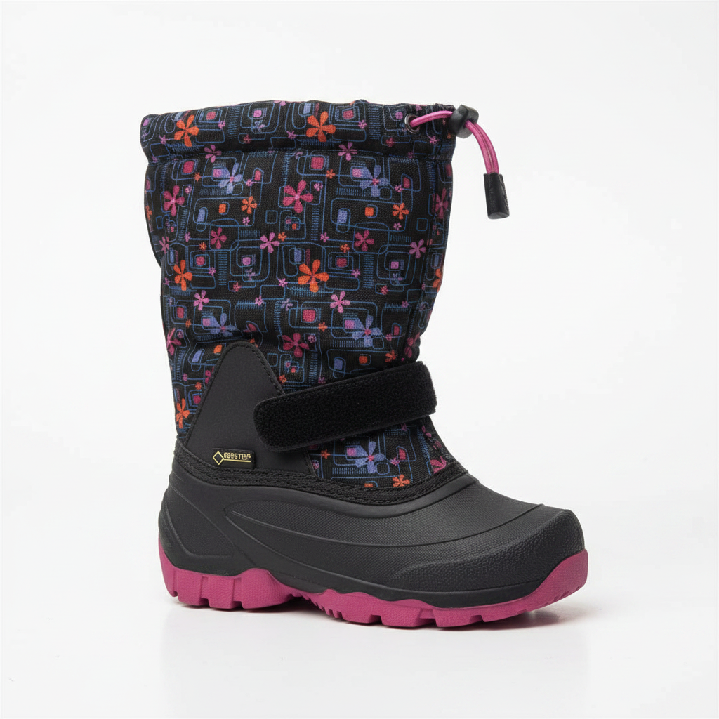 Bottes de Neige Kamik- Noir avec vent de Fleurs
