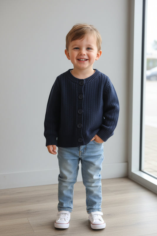 Veste en laine Bleu