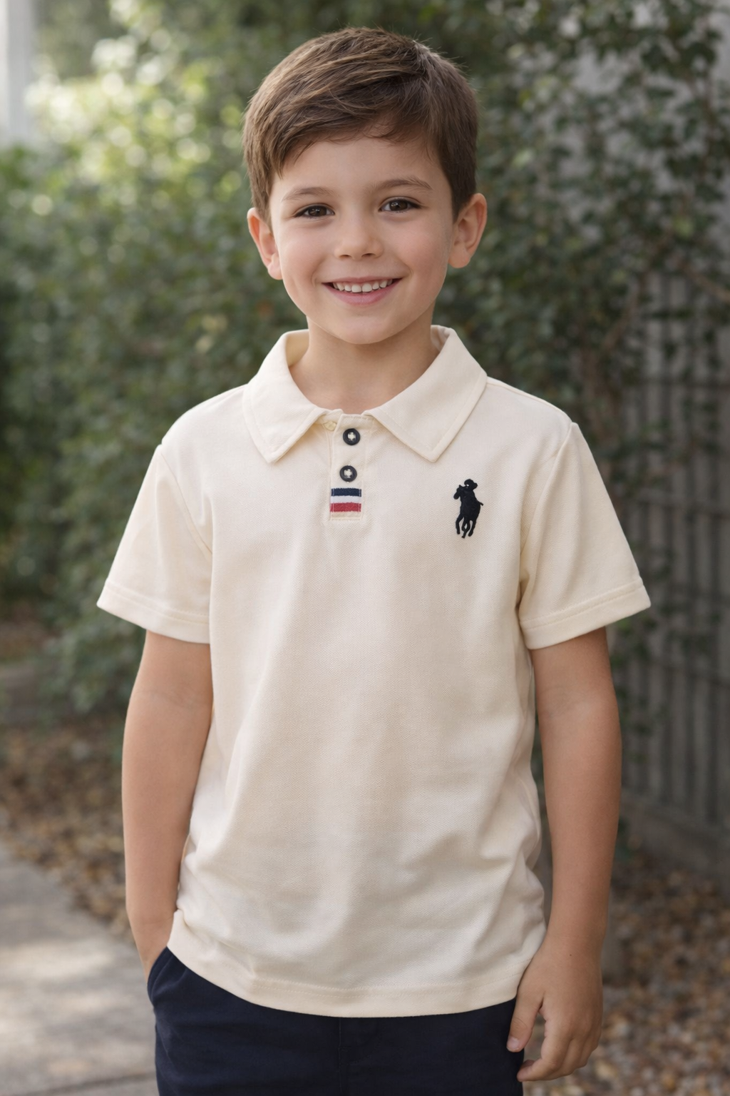 Polo Créme Élégant
